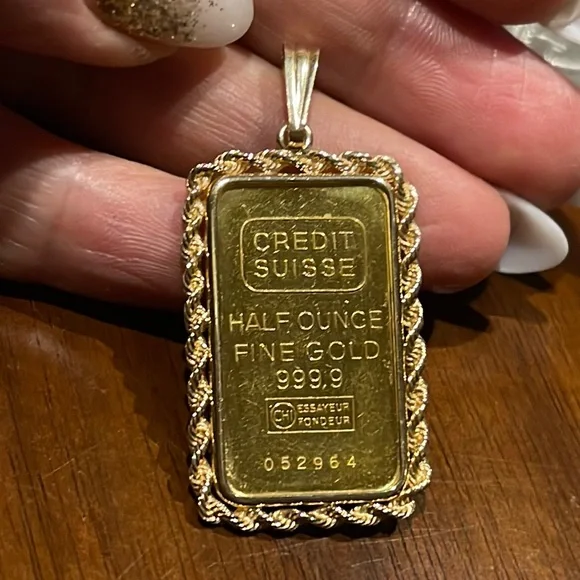 credit suisse Accessories Us 2 Oz Gold Ingot 14k Yellow Gold